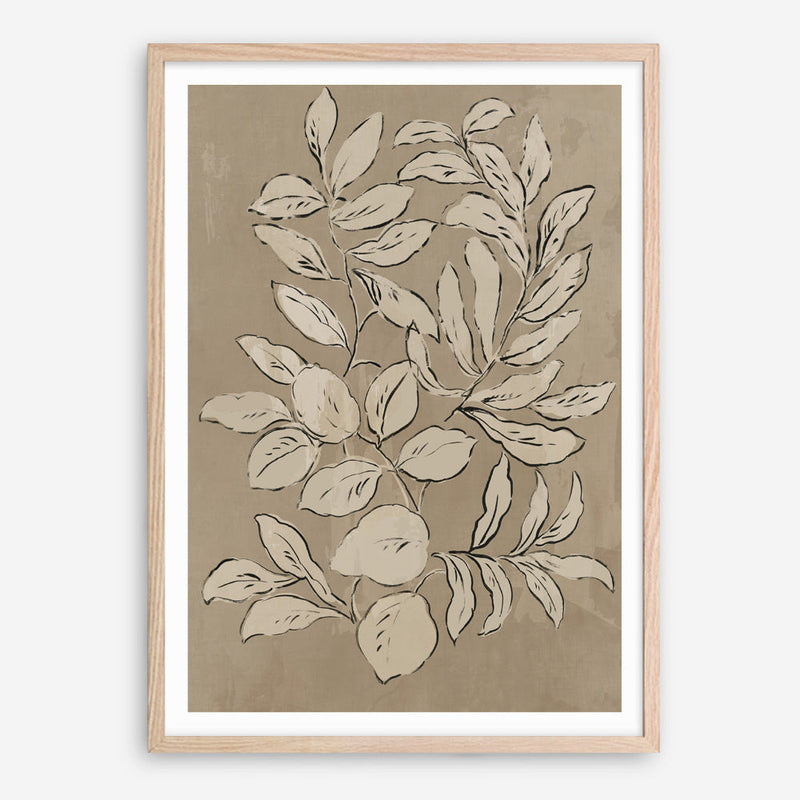 Shop Leaves Sketches II Art Print a painted abstract themed wall art print from The Print Emporium wall artwork collection - Buy Australian made fine art painting style poster and framed prints for the home and your interior decor room, TPE-PC-JN589-AP