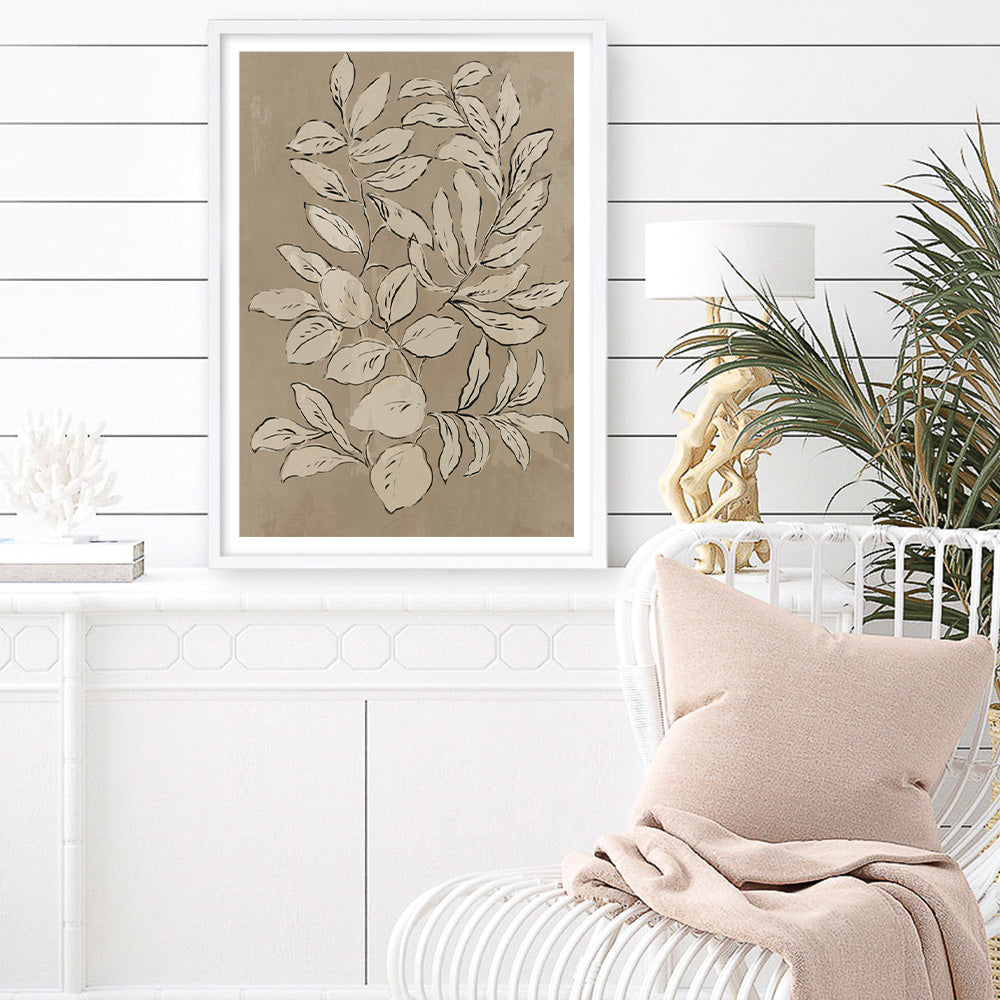 Shop Leaves Sketches II Art Print a painted abstract themed wall art print from The Print Emporium wall artwork collection - Buy Australian made fine art painting style poster and framed prints for the home and your interior decor room, TPE-PC-JN589-AP