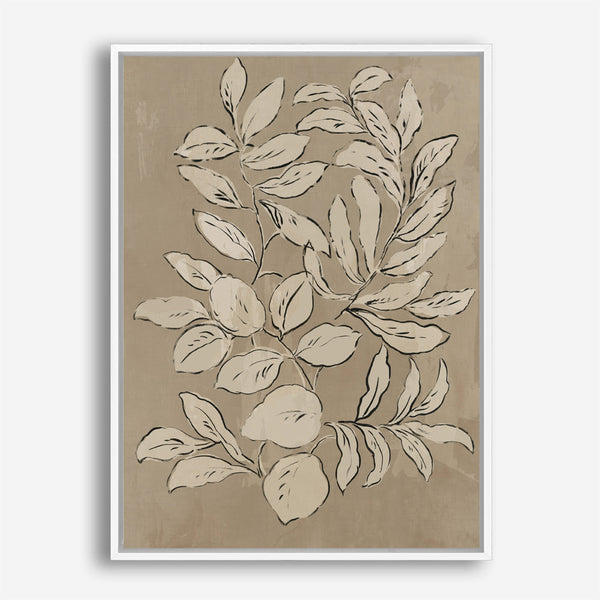 Shop Leaves Sketches II Canvas Print a painted abstract themed framed canvas wall art print from The Print Emporium artwork collection - Buy Australian made fine art painting style stretched canvas prints for the home and your interior decor space, TPE-PC-JN589-CA-35X46-NF