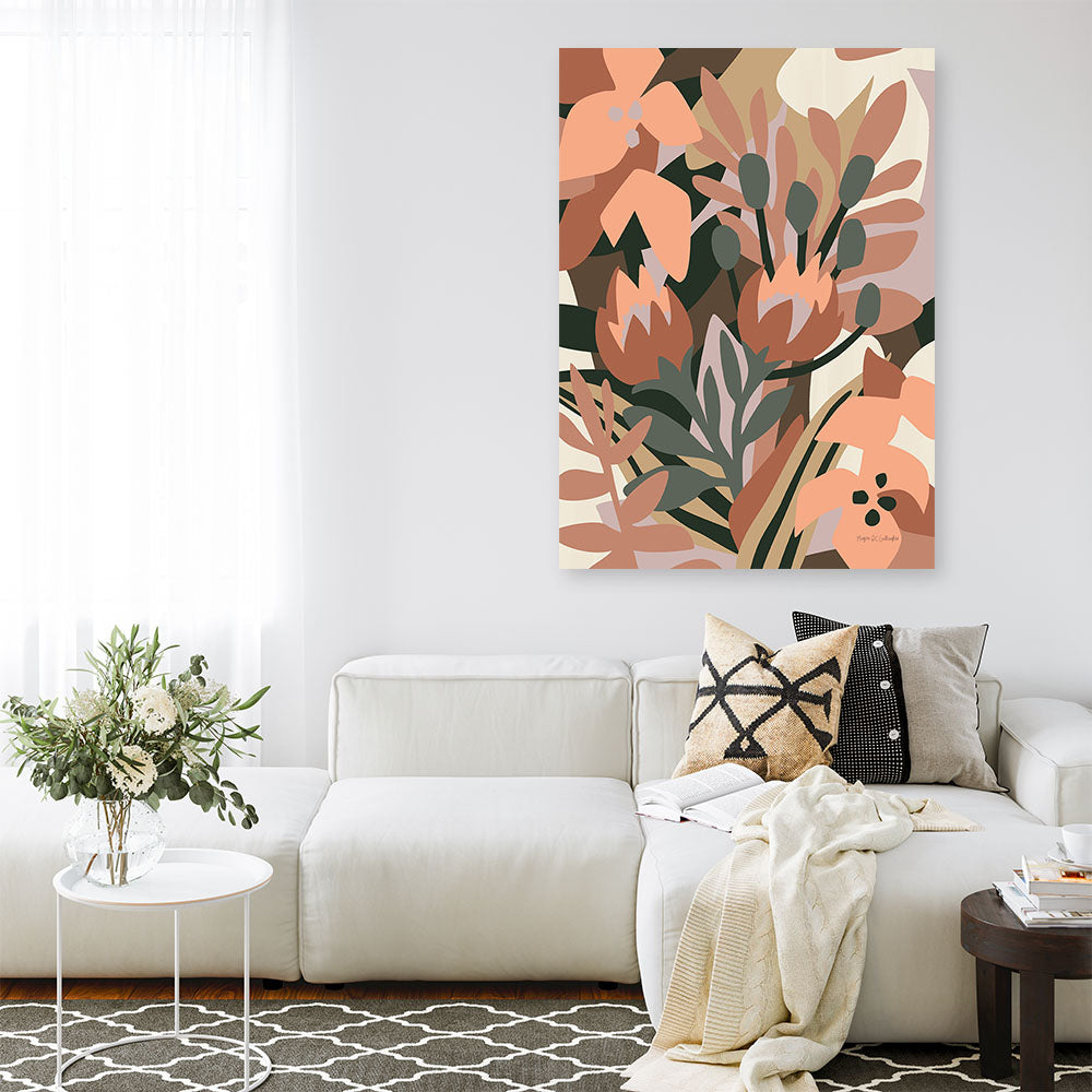 Shop Limited Results Sedona Canvas Print a floral themed painted framed canvas wall art print from The Print Emporium artwork collection - Buy Australian made fine art painting style stretched canvas prints for the home and your interior decor space, TPE-WA-66974-CA-35X46-NF