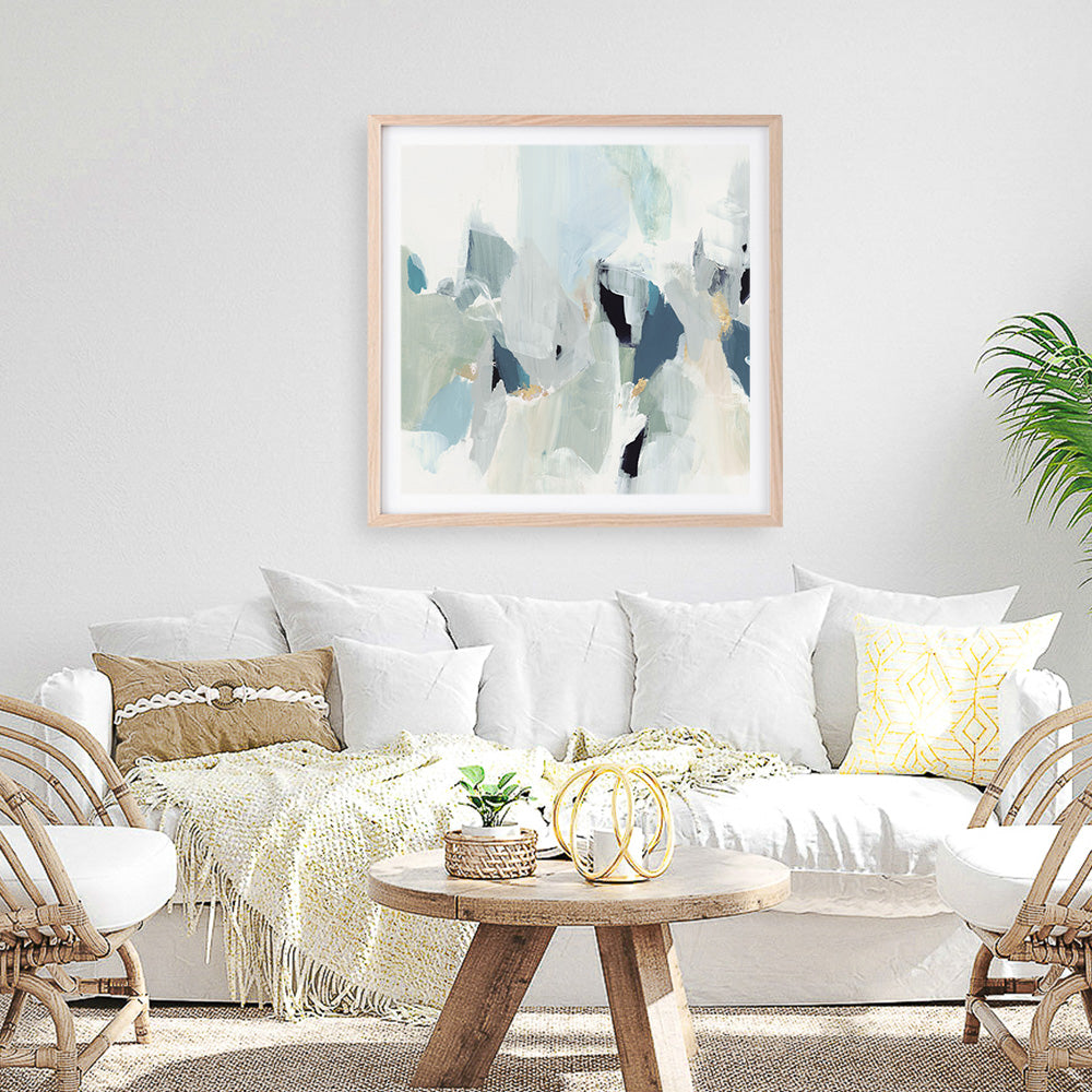 Shop Little Talks III (Square) Art Print a painted abstract themed wall art print from The Print Emporium wall artwork collection - Buy Australian made fine art painting style poster and framed prints for the home and your interior decor room, TPE-PC-EZ673-AP