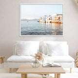 Shop Little Venice Mykonos I Photo Canvas Print a coastal themed photography framed stretched canvas print from The Print Emporium wall artwork collection - Buy Australian made prints for the home and your interior decor space, TPE-1377-CA-35X46-NF