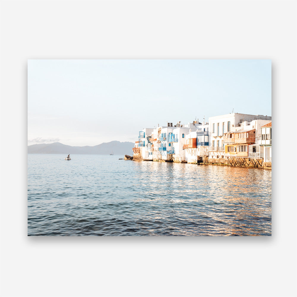 Shop Little Venice Mykonos I Photo Canvas Print a coastal themed photography framed stretched canvas print from The Print Emporium wall artwork collection - Buy Australian made prints for the home and your interior decor space, TPE-1377-CA-35X46-NF