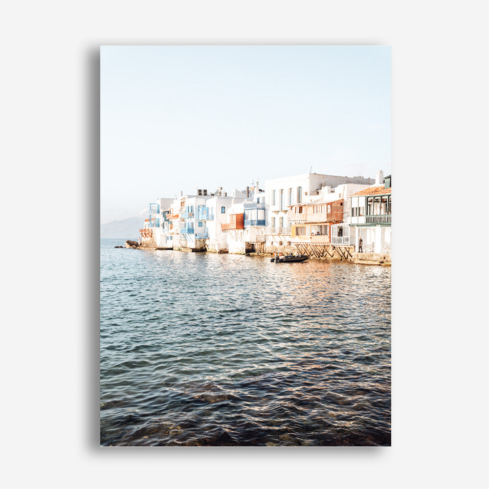 Shop Little Venice Mykonos II Photo Canvas Print a coastal themed photography framed stretched canvas print from The Print Emporium wall artwork collection - Buy Australian made prints for the home and your interior decor space, TPE-1378-CA-35X46-NF
