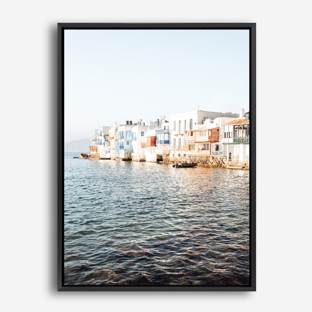Shop Little Venice Mykonos II Photo Canvas Print a coastal themed photography framed stretched canvas print from The Print Emporium wall artwork collection - Buy Australian made prints for the home and your interior decor space, TPE-1378-CA-35X46-NF