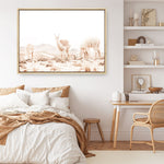 Shop Llamas Grazing Photo Canvas Print a Moroccan desert boho themed photography framed stretched canvas print from The Print Emporium wall artwork collection - Buy Australian made prints for the home and your interior decor space, TPE-506-CA-35X46-NF