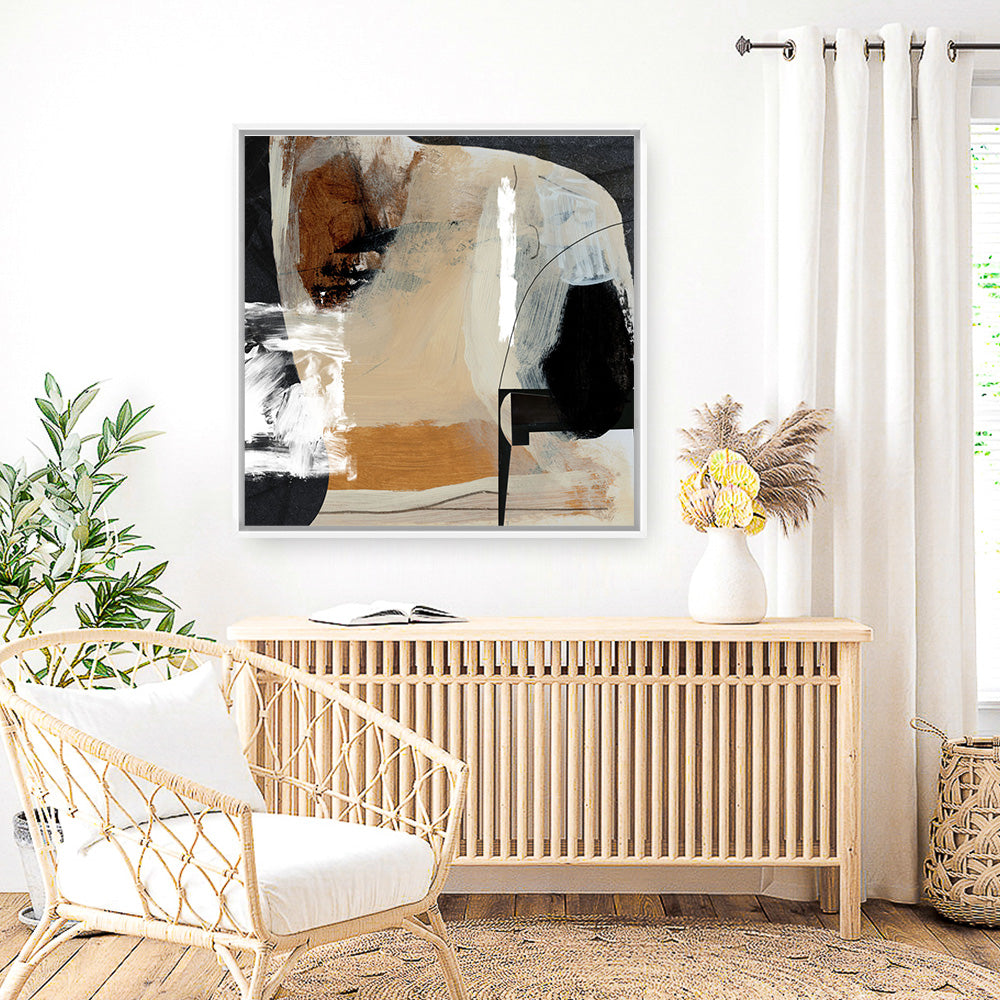 Shop Logical (Square) Canvas Print a painted abstract themed framed canvas wall art print from The Print Emporium artwork collection - Buy Australian made fine art painting style stretched canvas prints for the home and your interior decor space, TPE-DH-212-CA-40X40-NF