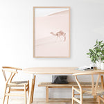 Shop Lone Camel II Photo Art Print a Moroccan desert boho themed photography wall art print from The Print Emporium wall artwork collection - Buy Australian made fine art poster and framed prints for the home and your interior decor room, TPE-829-AP