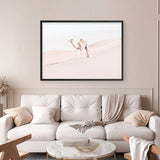 Shop Lone Camel Photo Art Print a Moroccan desert boho themed photography wall art print from The Print Emporium wall artwork collection - Buy Australian made fine art poster and framed prints for the home and your interior decor room, TPE-828-AP