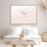 Shop Lone Camel Photo Canvas Print a Moroccan desert boho themed photography framed stretched canvas print from The Print Emporium wall artwork collection - Buy Australian made prints for the home and your interior decor space, TPE-828-CA-35X46-NF
