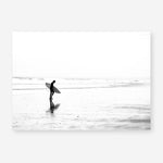Shop Lone Surfer Photo Art Print a coastal themed photography wall art print from The Print Emporium wall artwork collection - Buy Australian made fine art poster and framed prints for the home and your interior decor, TPE-554-AP