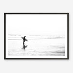 Shop Lone Surfer Photo Art Print a coastal themed photography wall art print from The Print Emporium wall artwork collection - Buy Australian made fine art poster and framed prints for the home and your interior decor, TPE-554-AP