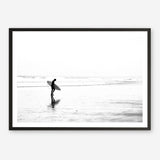 Shop Lone Surfer Photo Art Print a coastal themed photography wall art print from The Print Emporium wall artwork collection - Buy Australian made fine art poster and framed prints for the home and your interior decor, TPE-554-AP
