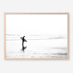 Shop Lone Surfer Photo Art Print a coastal themed photography wall art print from The Print Emporium wall artwork collection - Buy Australian made fine art poster and framed prints for the home and your interior decor, TPE-554-AP