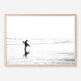 Shop Lone Surfer Photo Art Print a coastal themed photography wall art print from The Print Emporium wall artwork collection - Buy Australian made fine art poster and framed prints for the home and your interior decor, TPE-554-AP