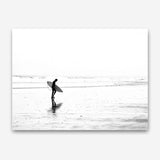 Shop Lone Surfer Photo Canvas Print a coastal themed photography framed stretched canvas print from The Print Emporium wall artwork collection - Buy Australian made prints for the home and your interior decor space, TPE-554-CA-35X46-NF