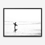Shop Lone Surfer Photo Canvas Print a coastal themed photography framed stretched canvas print from The Print Emporium wall artwork collection - Buy Australian made prints for the home and your interior decor space, TPE-554-CA-35X46-NF