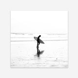 Shop Lone Surfer (Square) Photo Art Print a coastal themed photography wall art print from The Print Emporium wall artwork collection - Buy Australian made fine art poster and framed prints for the home and your interior decor, TPE-577-AP
