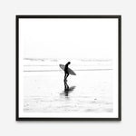 Shop Lone Surfer (Square) Photo Art Print a coastal themed photography wall art print from The Print Emporium wall artwork collection - Buy Australian made fine art poster and framed prints for the home and your interior decor, TPE-577-AP