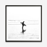 Shop Lone Surfer (Square) Photo Art Print a coastal themed photography wall art print from The Print Emporium wall artwork collection - Buy Australian made fine art poster and framed prints for the home and your interior decor, TPE-577-AP