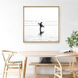 Shop Lone Surfer (Square) Photo Canvas a coastal themed photography framed stretched canvas print from The Print Emporium wall artwork collection - Buy Australian made prints for the home and your interior decor space, TPE-577-CA-40X40-NF
