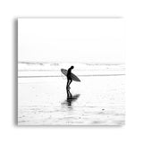 Shop Lone Surfer (Square) Photo Canvas a coastal themed photography framed stretched canvas print from The Print Emporium wall artwork collection - Buy Australian made prints for the home and your interior decor space, TPE-577-CA-40X40-NF