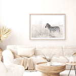 Shop Lone Zebra Photo Art Print a photography wall art print from The Print Emporium wall artwork collection - Buy Australian made fine art poster and framed prints for the home and your interior decor room, TPE-880-AP