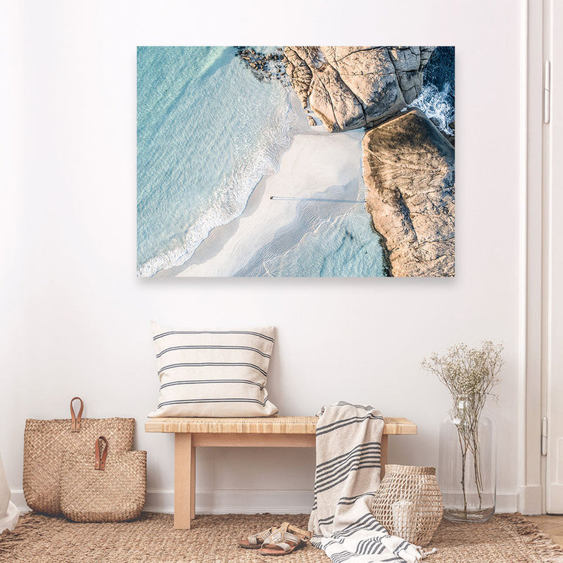 Shop Low Tide Photo Canvas Print a coastal themed photography framed stretched canvas print from The Print Emporium wall artwork collection - Buy Australian made prints for the home and your interior decor space, TPE-1256-CA-35X46-NF