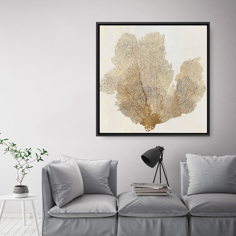 Shop Luxe Coral I (Square) Canvas Print a painted abstract themed framed canvas wall art print from The Print Emporium artwork collection - Buy Australian made fine art painting style stretched canvas prints for the home and your interior decor space, TPE-PC-WLR16-CA-40X40-NF