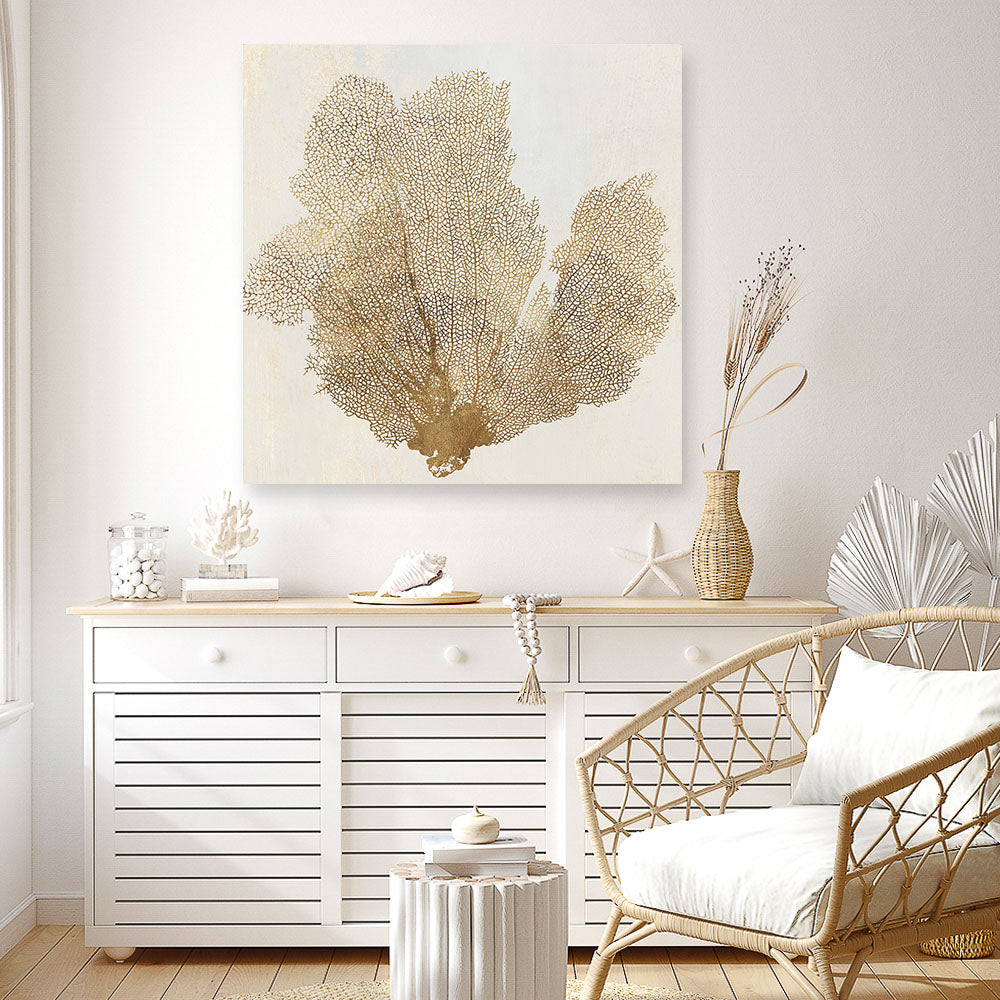 Shop Luxe Coral I (Square) Canvas Print a painted abstract themed framed canvas wall art print from The Print Emporium artwork collection - Buy Australian made fine art painting style stretched canvas prints for the home and your interior decor space, TPE-PC-WLR16-CA-40X40-NF