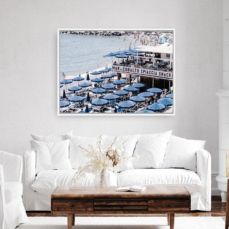 Shop Mar Di Cobalto Photo Canvas Print a coastal themed photography framed stretched canvas print from The Print Emporium wall artwork collection - Buy Australian made prints for the home and your interior decor space, TPE-715-CA-35X46-NF