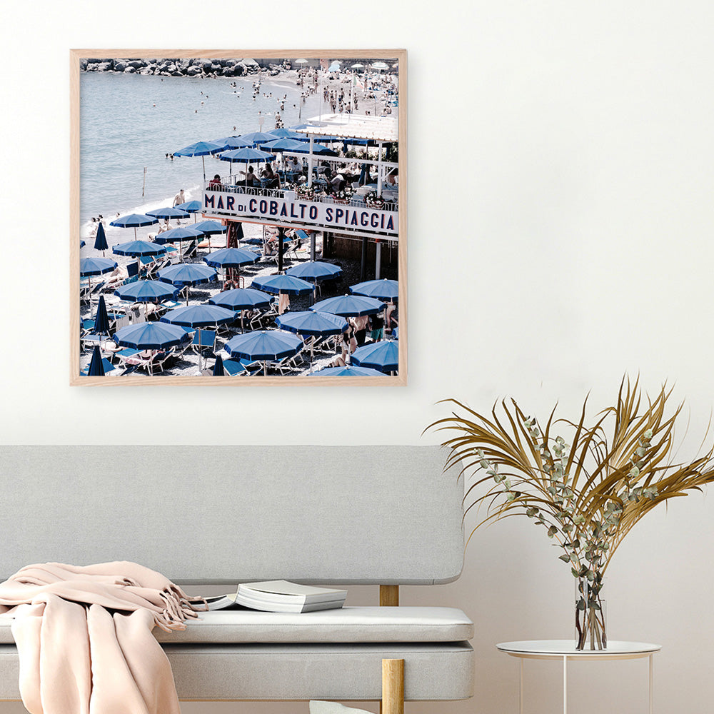 Shop Mar Di Cobalto (Square) Photo Art Print a coastal themed photography wall art print from The Print Emporium wall artwork collection - Buy Australian made fine art poster and framed prints for the home and your interior decor, TPE-873-AP
