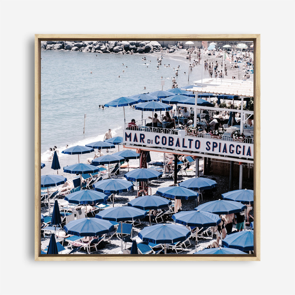 Shop Mar Di Cobalto (Square) Photo Canvas a coastal themed photography framed stretched canvas print from The Print Emporium wall artwork collection - Buy Australian made prints for the home and your interior decor space, TPE-873-CA-40X40-NF