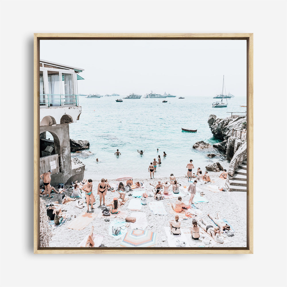 Shop Marina Piccola (Square) Photo Canvas a coastal themed photography framed stretched canvas print from The Print Emporium wall artwork collection - Buy Australian made prints for the home and your interior decor space, TPE-764-CA-40X40-NF