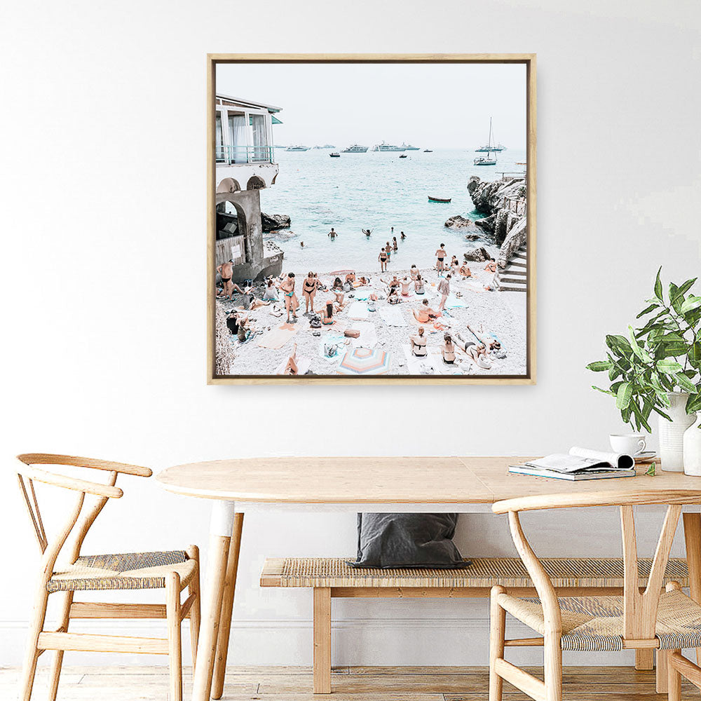 Shop Marina Piccola (Square) Photo Canvas a coastal themed photography framed stretched canvas print from The Print Emporium wall artwork collection - Buy Australian made prints for the home and your interior decor space, TPE-764-CA-40X40-NF