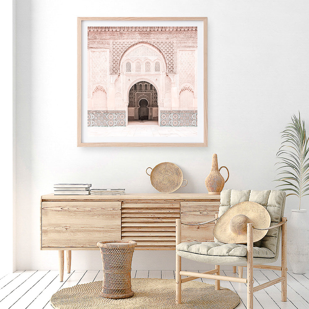 Shop Marrakesh Arch (Square) Photo Art Print a Moroccan desert boho themed photography wall art print from The Print Emporium wall artwork collection - Buy Australian made fine art poster and framed prints for the home and your interior decor room, TPE-823-AP