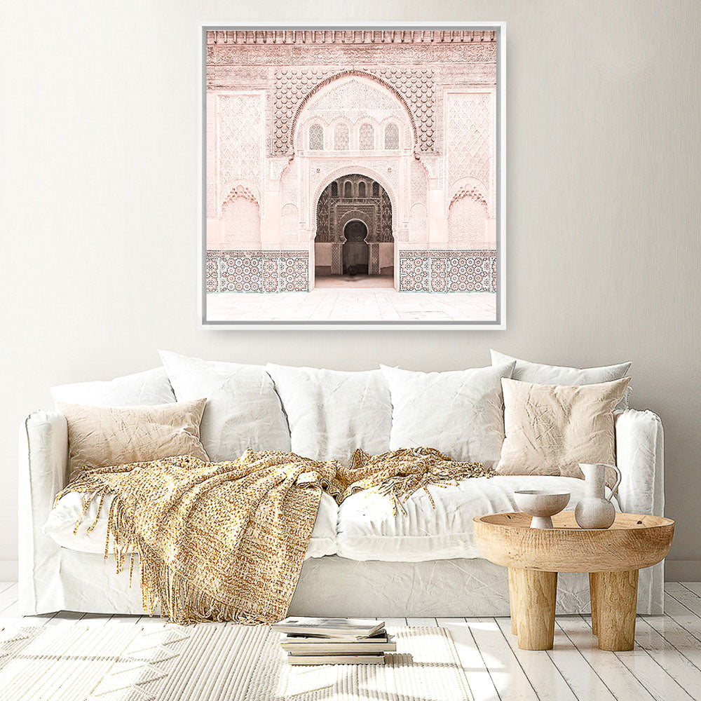 Shop Marrakesh Arch (Square) Photo Canvas a Moroccan desert boho themed photography framed stretched canvas print from The Print Emporium wall artwork collection - Buy Australian made prints for the home and your interior decor space, TPE-823-CA-40X40-NF