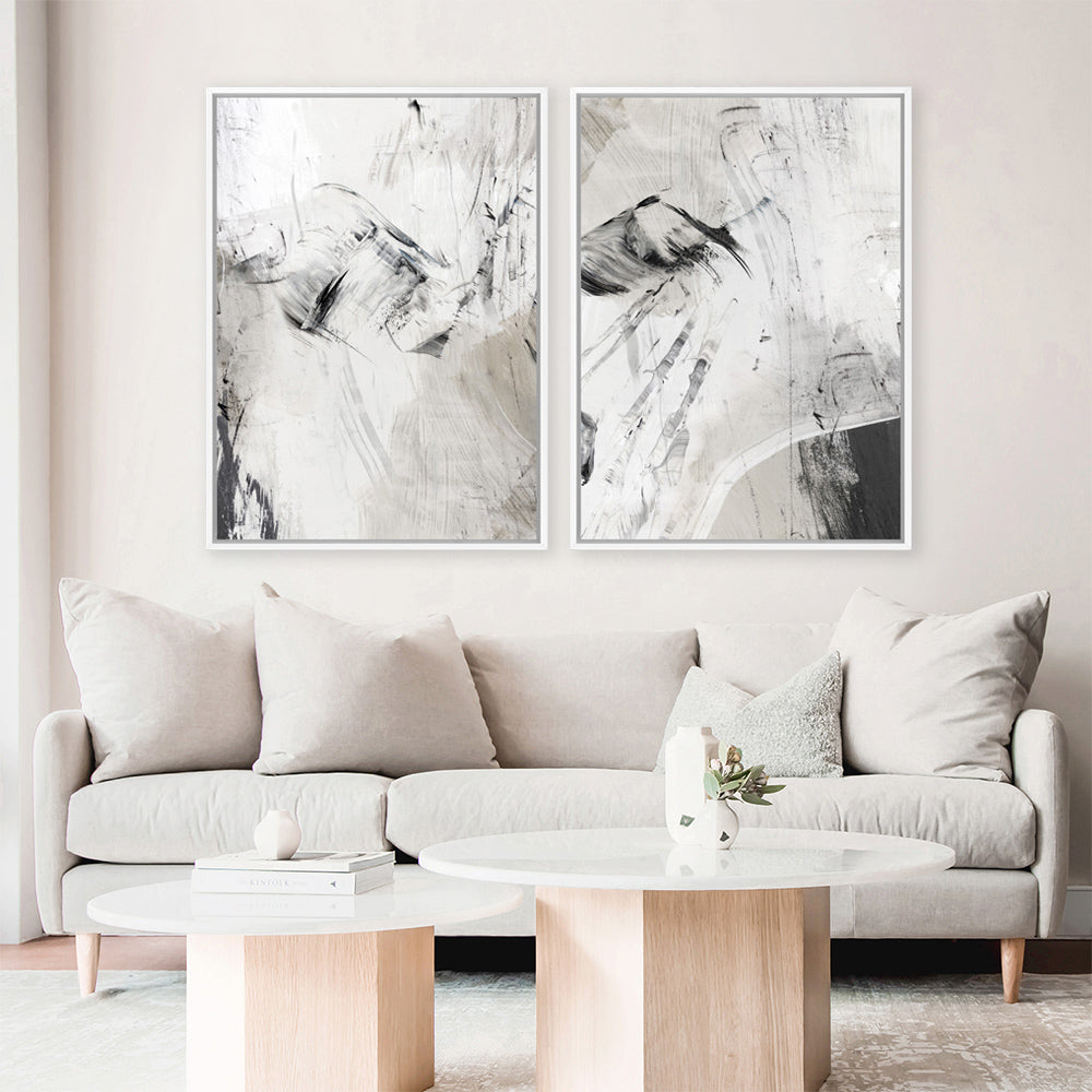 Shop Masquerade II Canvas Print a painted abstract themed framed canvas wall art print from The Print Emporium artwork collection - Buy Australian made fine art painting style stretched canvas prints for the home and your interior decor space, TPE-PC-PI171-CA-35X46-NF