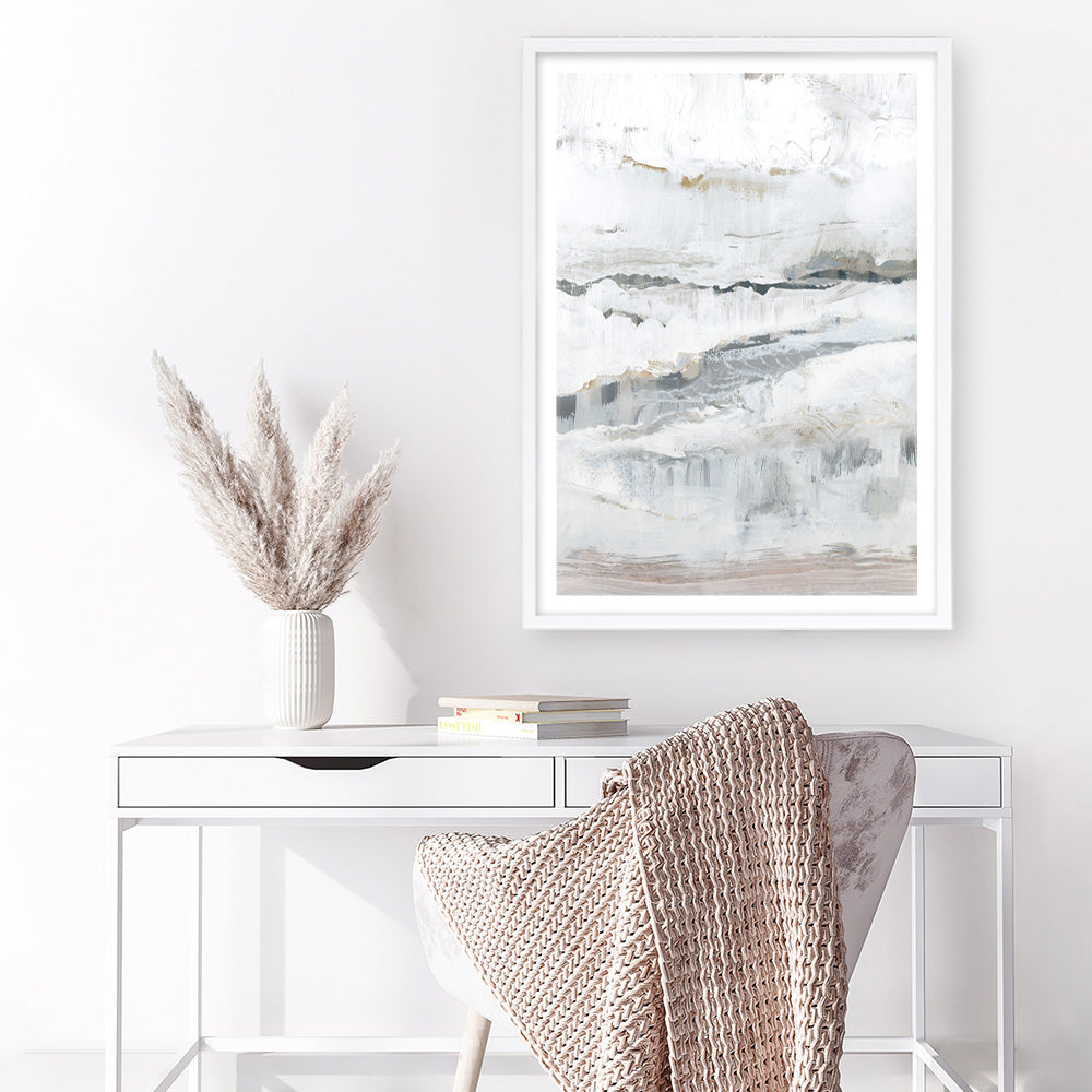 Shop Melting Ice I Art Print a painted abstract themed wall art print from The Print Emporium wall artwork collection - Buy Australian made fine art painting style poster and framed prints for the home and your interior decor room, TPE-PC-WZ029-AP