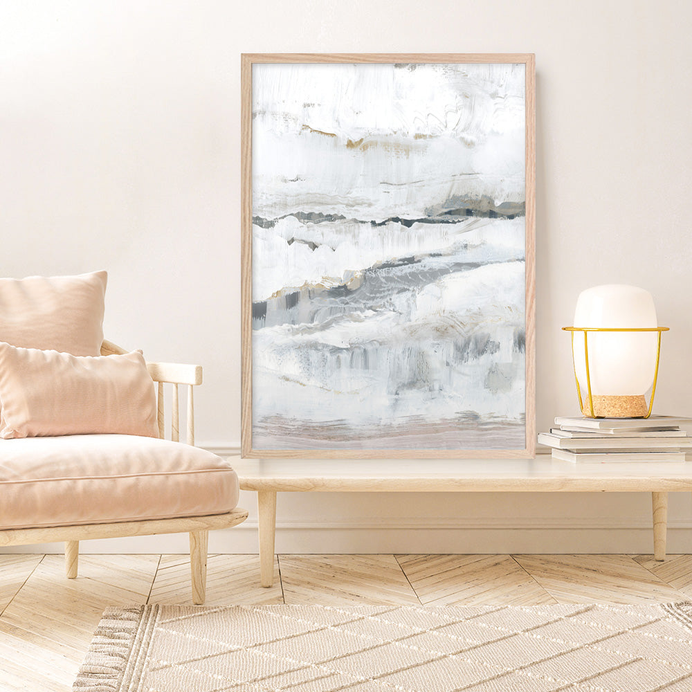 Shop Melting Ice I Art Print a painted abstract themed wall art print from The Print Emporium wall artwork collection - Buy Australian made fine art painting style poster and framed prints for the home and your interior decor room, TPE-PC-WZ029-AP