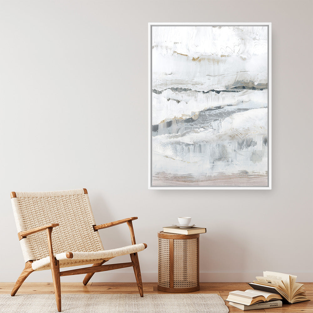 Shop Melting Ice I Canvas Print a painted abstract themed framed canvas wall art print from The Print Emporium artwork collection - Buy Australian made fine art painting style stretched canvas prints for the home and your interior decor space, TPE-PC-WZ029-CA-35X46-NF