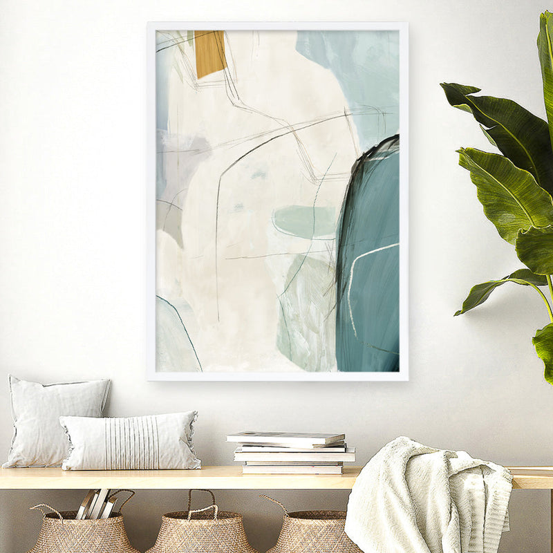 Shop Merging II Art Print a painted abstract themed wall art print from The Print Emporium wall artwork collection - Buy Australian made fine art painting style poster and framed prints for the home and your interior decor room, TPE-PC-PI574-AP