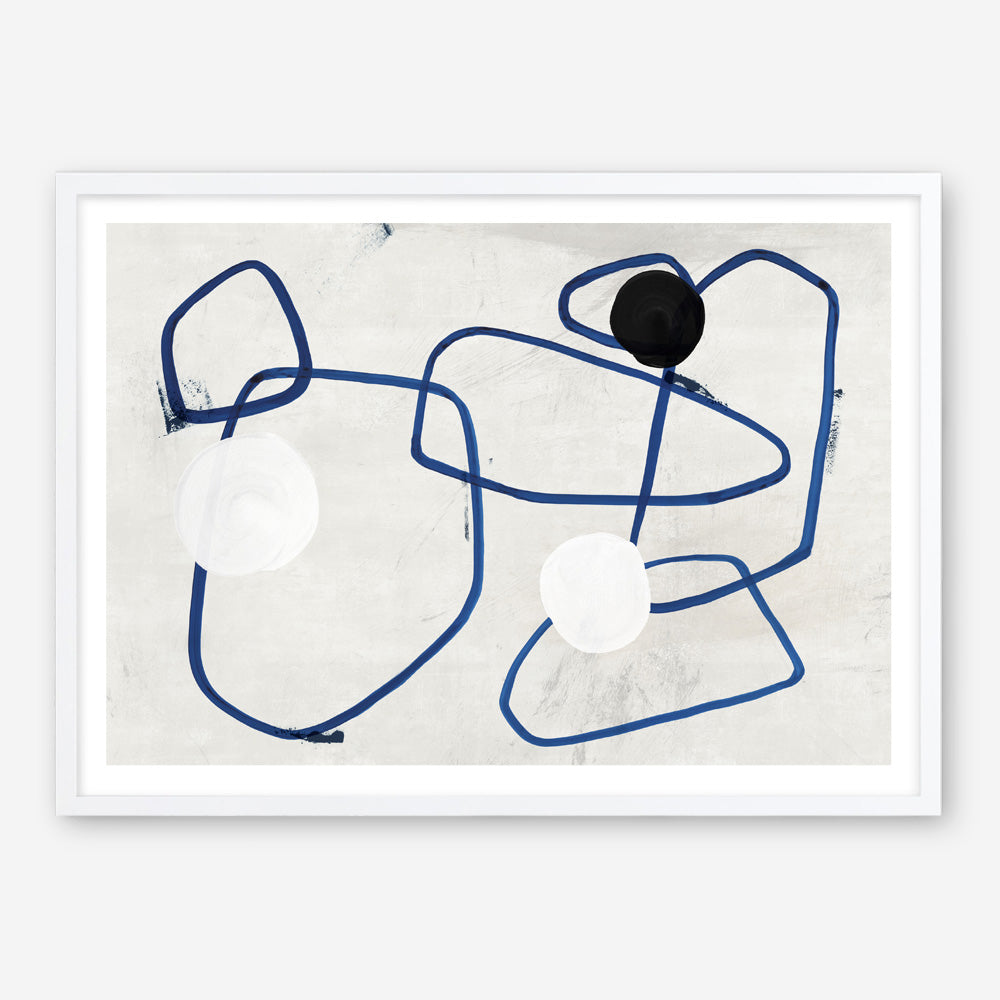 Shop Midblue I Art Print a painted abstract themed wall art print from The Print Emporium wall artwork collection - Buy Australian made fine art painting style poster and framed prints for the home and your interior decor room, TPE-PC-PI442-AP