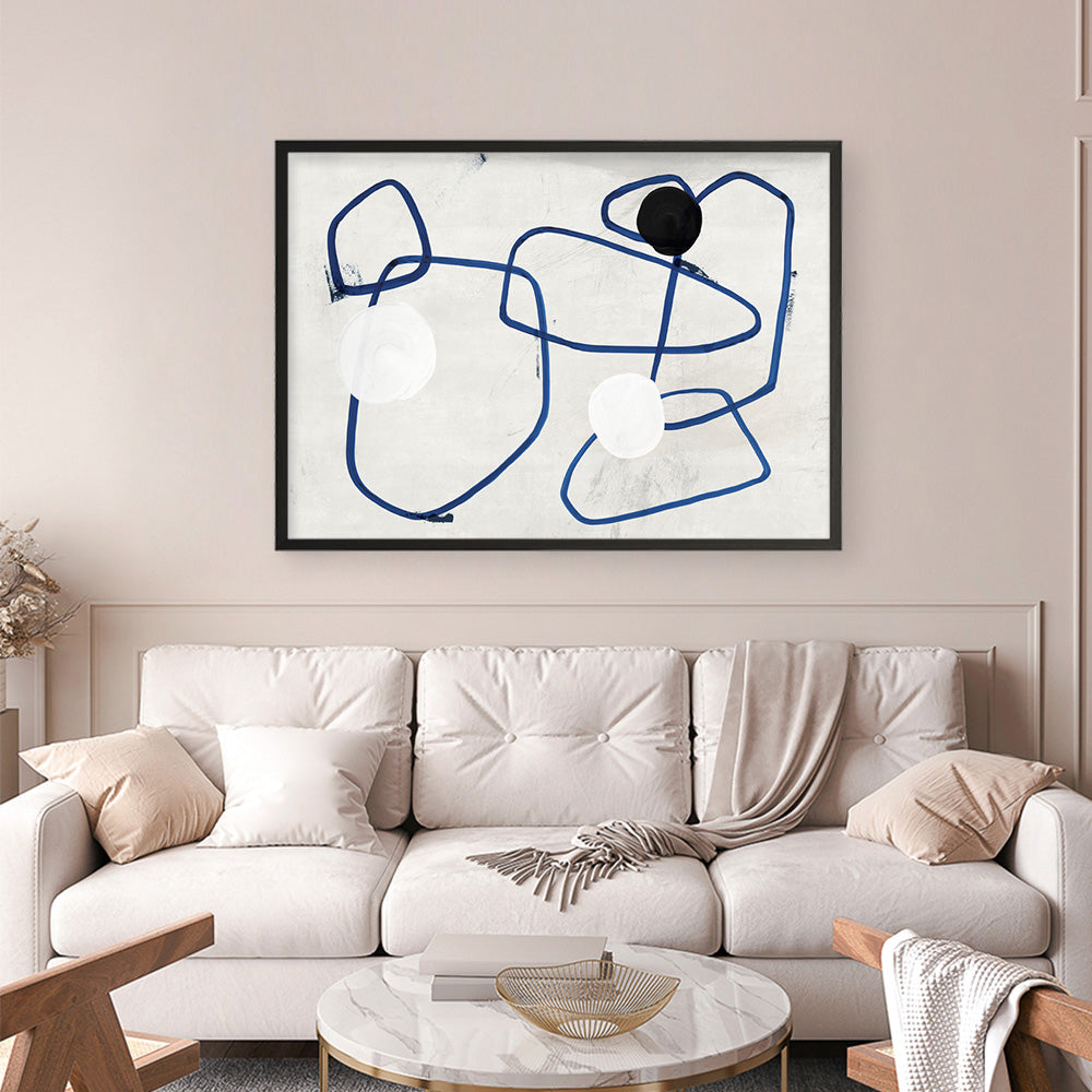 Shop Midblue I Art Print a painted abstract themed wall art print from The Print Emporium wall artwork collection - Buy Australian made fine art painting style poster and framed prints for the home and your interior decor room, TPE-PC-PI442-AP