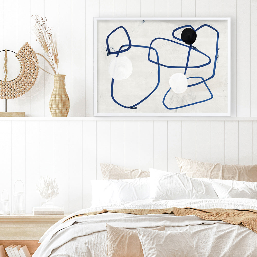 Shop Midblue I Art Print a painted abstract themed wall art print from The Print Emporium wall artwork collection - Buy Australian made fine art painting style poster and framed prints for the home and your interior decor room, TPE-PC-PI442-AP