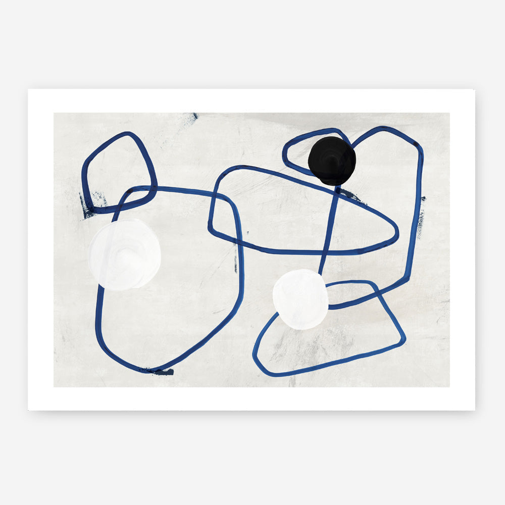 Shop Midblue I Art Print a painted abstract themed wall art print from The Print Emporium wall artwork collection - Buy Australian made fine art painting style poster and framed prints for the home and your interior decor room, TPE-PC-PI442-AP