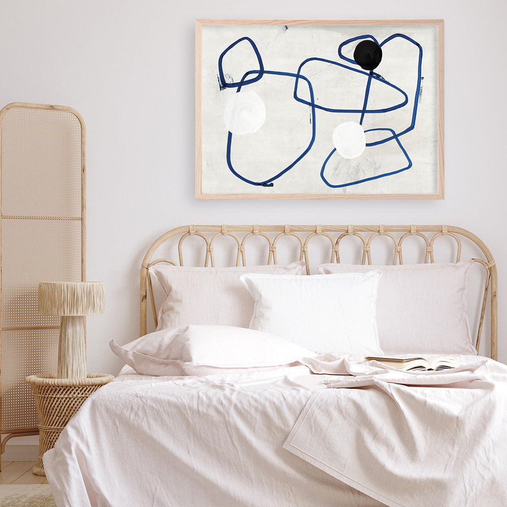 Shop Midblue I Art Print a painted abstract themed wall art print from The Print Emporium wall artwork collection - Buy Australian made fine art painting style poster and framed prints for the home and your interior decor room, TPE-PC-PI442-AP