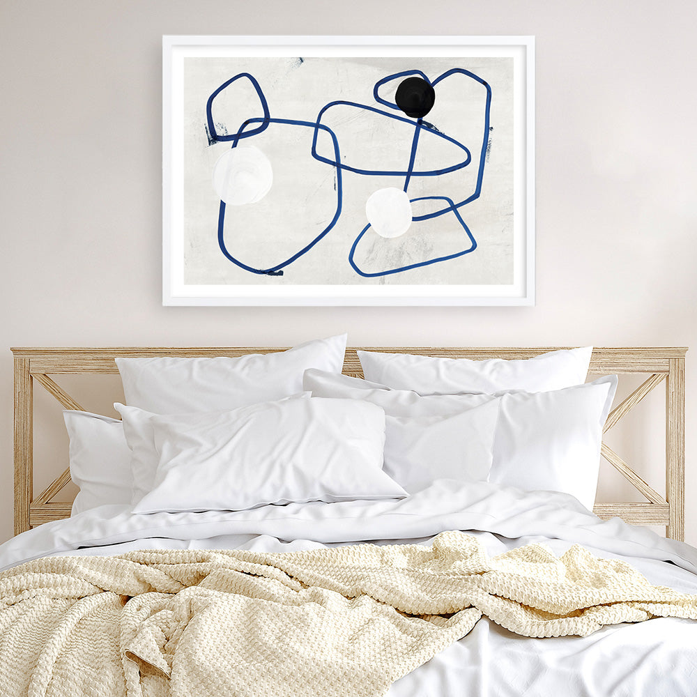 Shop Midblue I Art Print a painted abstract themed wall art print from The Print Emporium wall artwork collection - Buy Australian made fine art painting style poster and framed prints for the home and your interior decor room, TPE-PC-PI442-AP