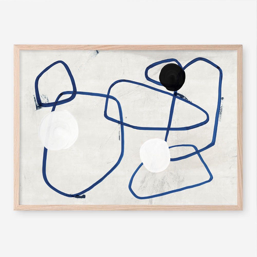 Shop Midblue I Art Print a painted abstract themed wall art print from The Print Emporium wall artwork collection - Buy Australian made fine art painting style poster and framed prints for the home and your interior decor room, TPE-PC-PI442-AP