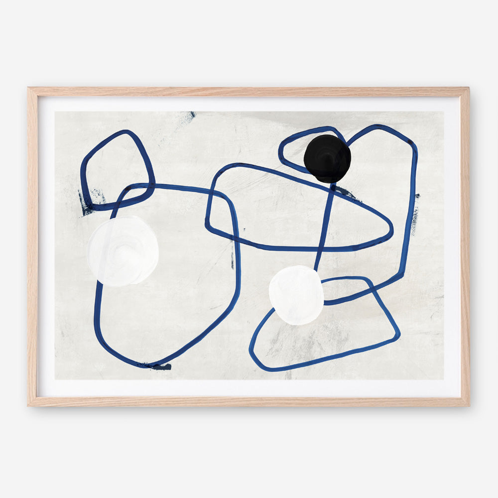 Shop Midblue I Art Print a painted abstract themed wall art print from The Print Emporium wall artwork collection - Buy Australian made fine art painting style poster and framed prints for the home and your interior decor room, TPE-PC-PI442-AP